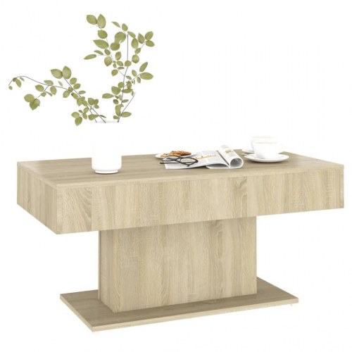 Sofabord 96x50x45 cm konstrueret træ sonoma-eg