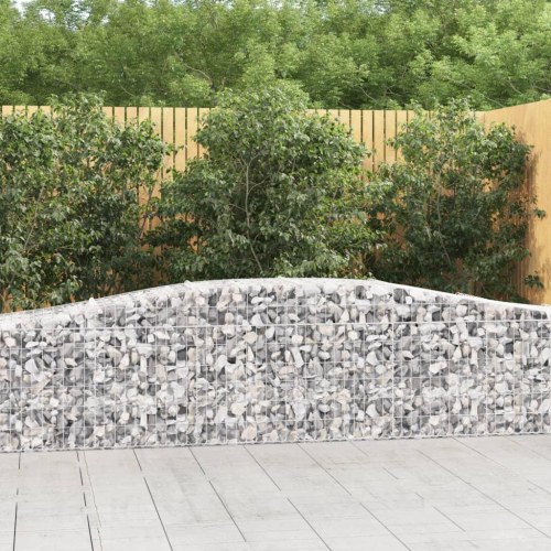 Buet gabionkurv 400×50×60/80 cm i galvaniseret jern