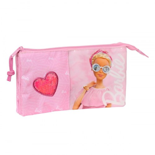 Penalhus Barbie - tredobbelt bæretaske, pink 22 × 12 × 3 cm