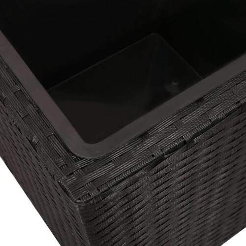 Plantekasser 3 stk. polyrattan sort
