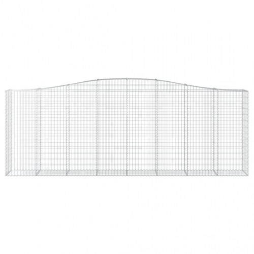 Buet gabionkurv 400×50×140/160 cm - galvaniseret jern