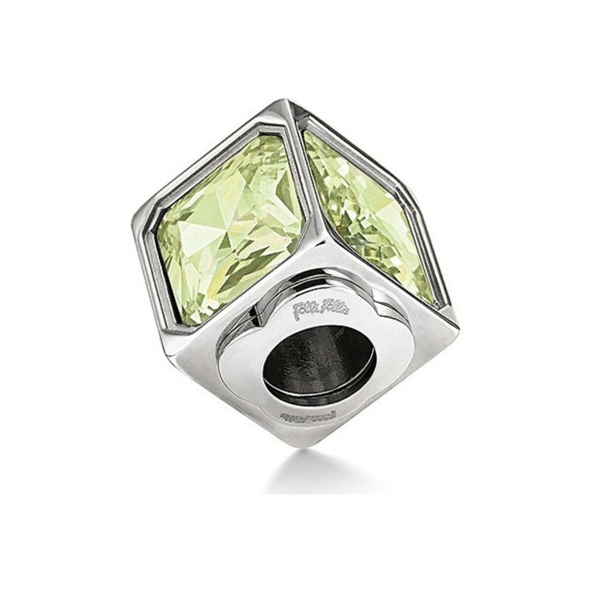 Charm-perle 3P16F008CE - grøn, sterling sølv (1 cm)