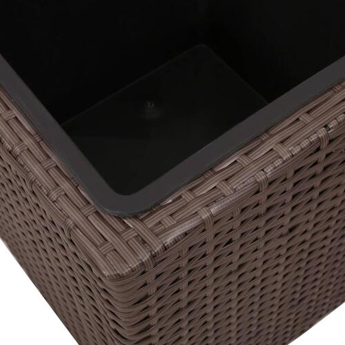 Plantekrukker 3 stk. polyrattan brun