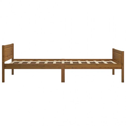 Sengestel i massivt fyrretræ 100x200 cm - gyldenbrun
