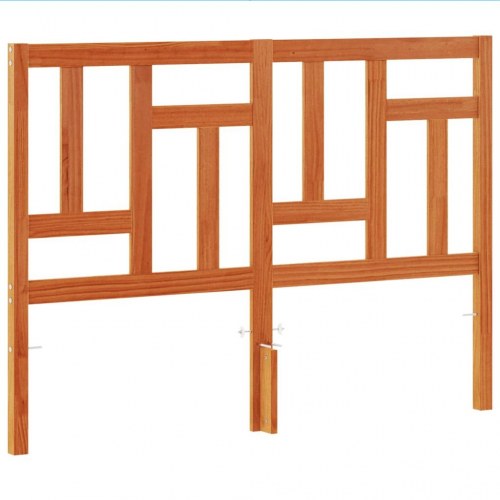 Sengegavl 135 cm massivt fyrretræ gyldenbrun