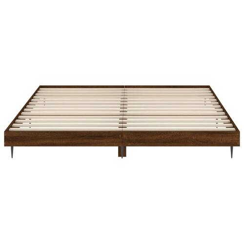 Sengestel uden madras 180x200 cm konstrueret træ brunt eg