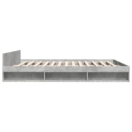 Sengeramme med skuffer 180x200 cm konstrueret træ betongrå