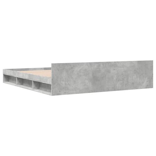 Sengeramme med skuffer 180x200 cm konstrueret træ betongrå
