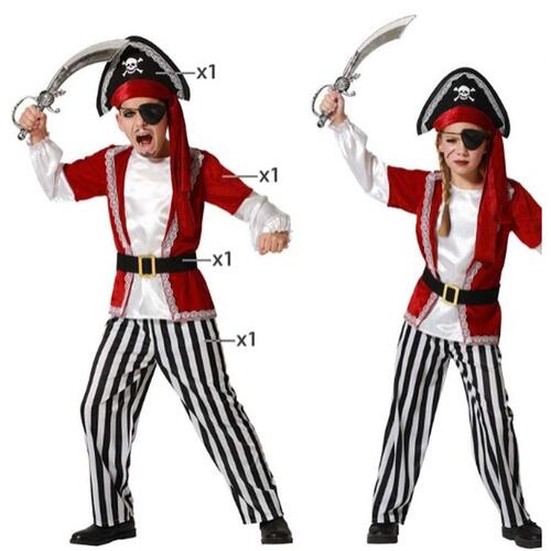 Kostume til børn Multifarvet Pirater 10-12 år