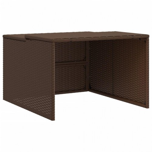 Garage til robotplæneklipper i polyrattan - 86×90×52/57 cm, brun