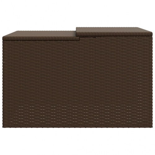Garage til robotplæneklipper i polyrattan - 86×90×52/57 cm, brun