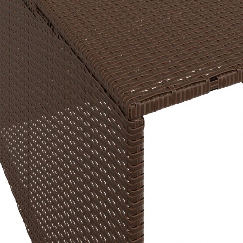 Garage til robotplæneklipper i polyrattan - 86×90×52/57 cm, brun