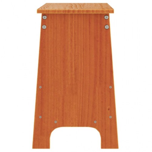 Entrébænk 100x28x45 cm massivt fyrretræ gyldenbrun