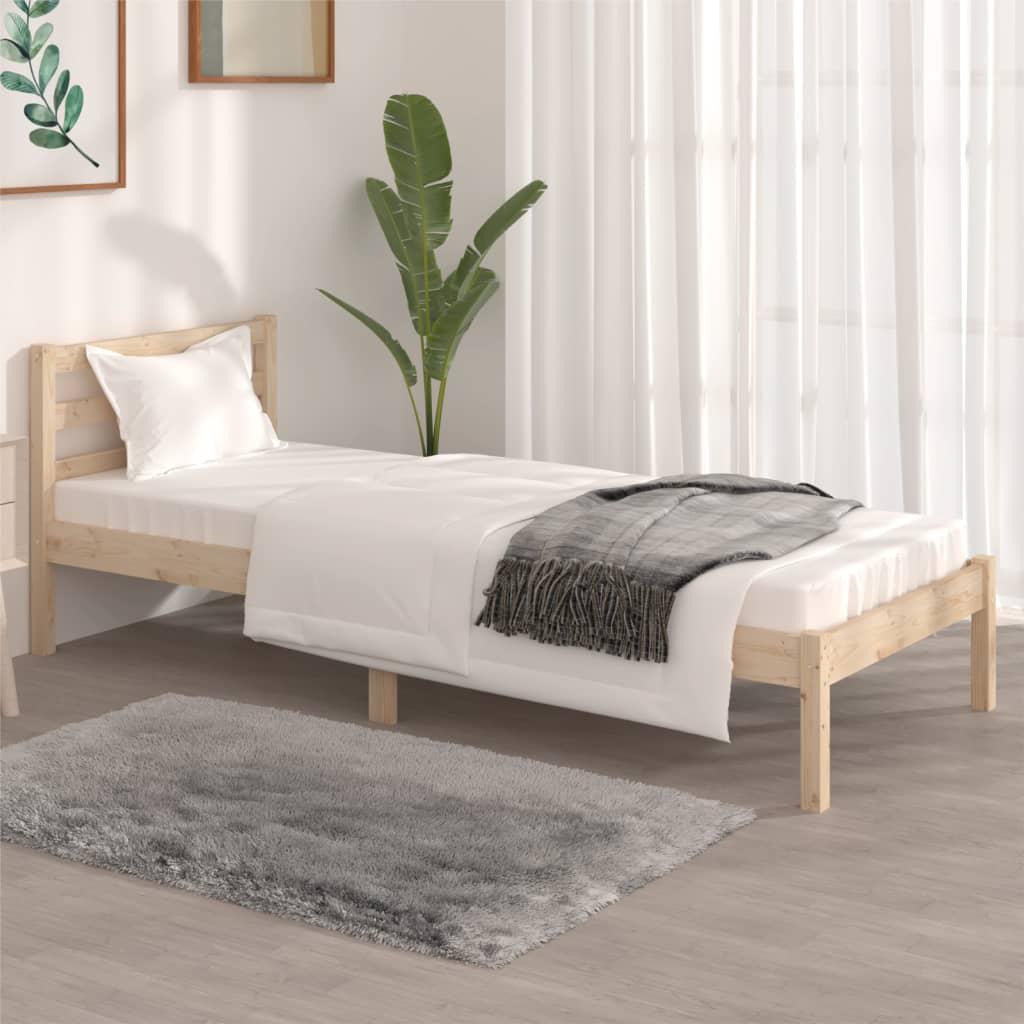 Sengeramme 75x190 cm massivt fyrretræ