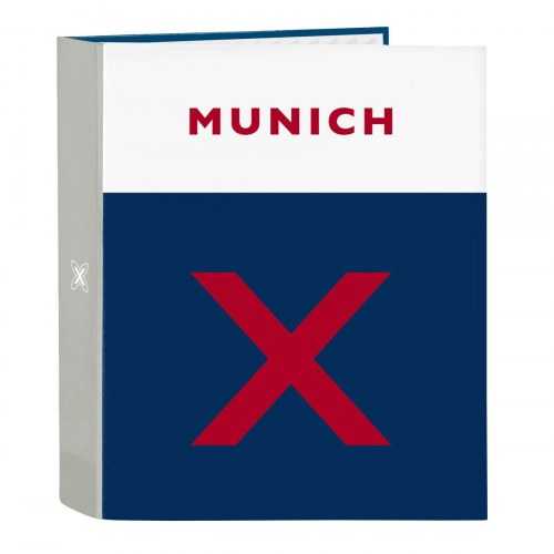 Ringbind Munich College A4 - grå, 4 ringe (27 × 33 × 6 cm)