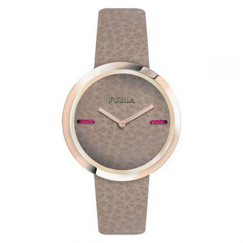 Furla dameur R4251110502 - brun læderrem, Ø 34 mm