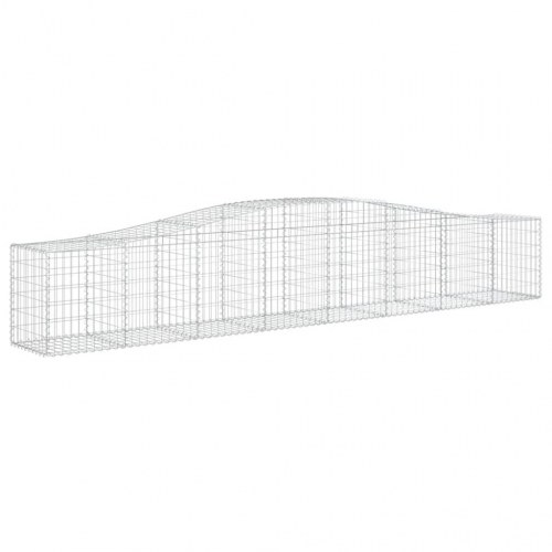 Buede gabionkurve - 2 stk. 400×50×60/80 cm i galvaniseret jern