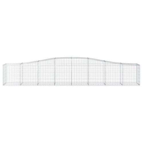 Buede gabionkurve - 2 stk. 400×50×60/80 cm i galvaniseret jern