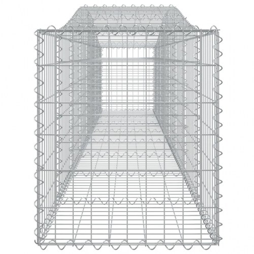 Buede gabionkurve - 2 stk. 400×50×60/80 cm i galvaniseret jern