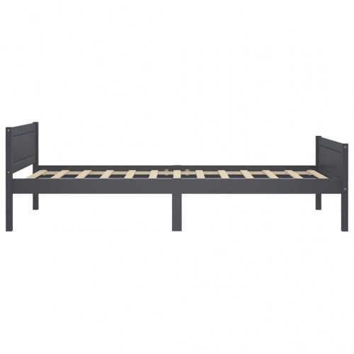 Sengestel 100x200 cm i massivt fyrretræ - grå