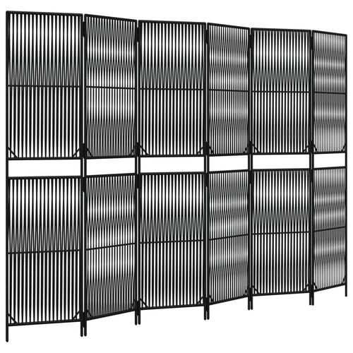 Rumdeler 6 paneler polyrattan sort