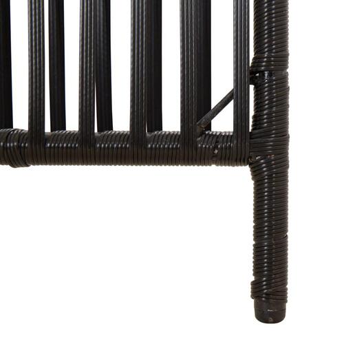 Rumdeler 6 paneler polyrattan sort