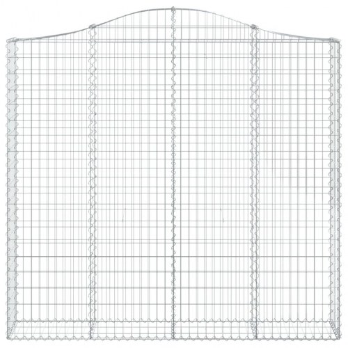 Buede gabionkurve - 2 stk. 200×30×180/200 cm i galvaniseret jern