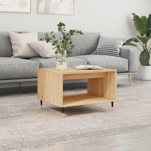 Sofabord 60 x 50 x 40 cm i konstrueret træ - sonoma-eg