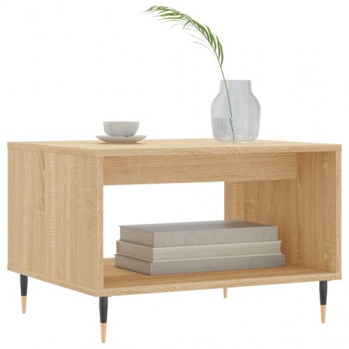 Sofabord 60 x 50 x 40 cm i konstrueret træ - sonoma-eg