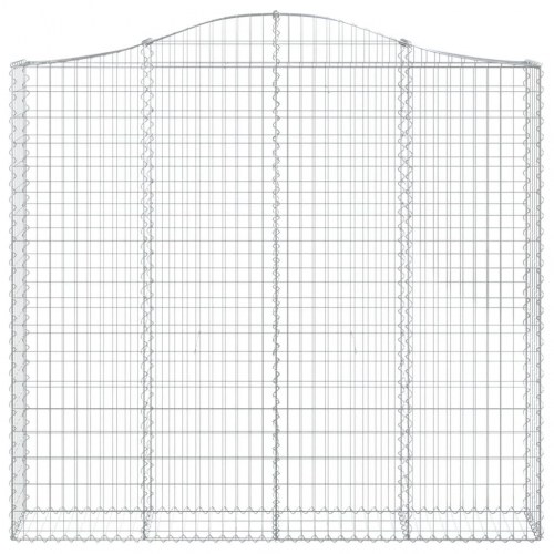 Buede gabionkurve - 4 stk. 200×30×180/200 cm i galvaniseret jern