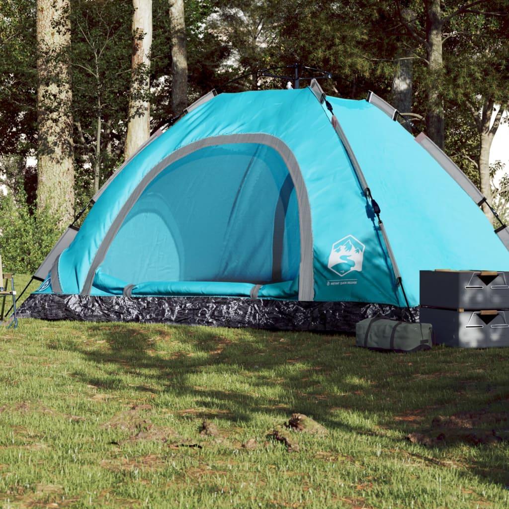 5 Personers Campingtelt Vandafvisende Quick Release Blå