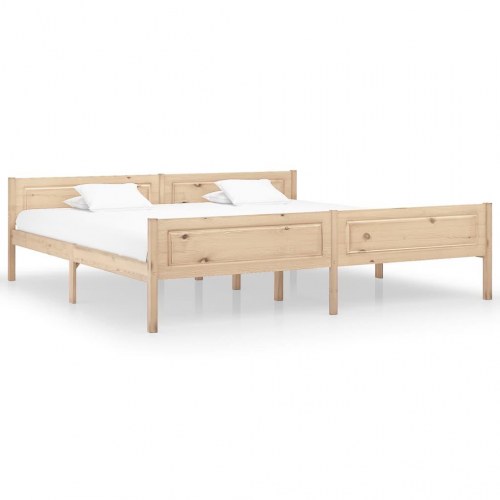 Sengeramme i massivt fyrretræ 200 x 200 cm - uden madras