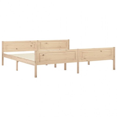 Sengeramme i massivt fyrretræ 200 x 200 cm - uden madras