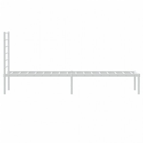 Sengeramme med sengegavl i metal - 107 × 203 cm, hvid
