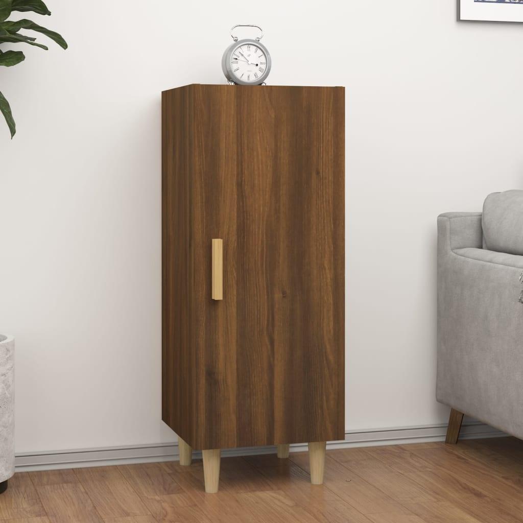 vidaXL skænk 34,5x34x90 cm konstrueret træ brun egetræsfarve