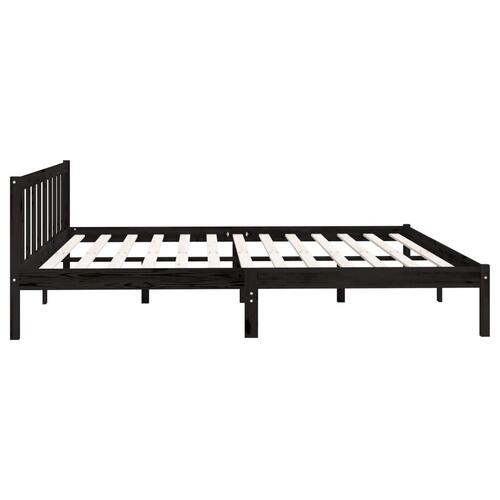 Sengeramme 180x200 cm Super King massivt fyrretræ grå