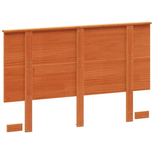 Sengegavl 120 cm i massivt fyrretræ - gyldenbrun