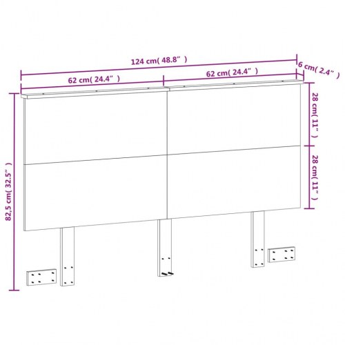 Sengegavl 120 cm i massivt fyrretræ - gyldenbrun