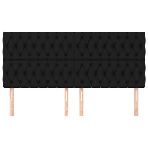Sengegavle 4 stk. 90x7x78/88 cm stof sort