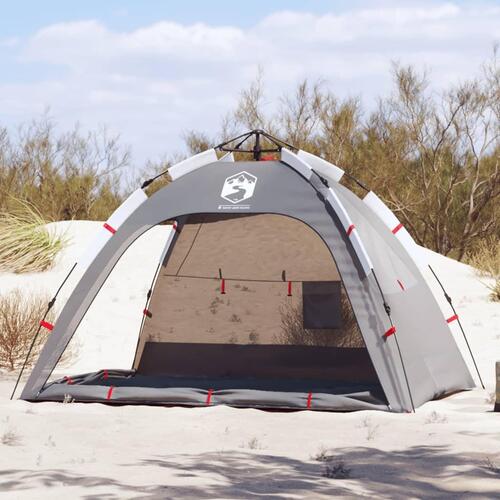 2-personers campingtelt vandafvisende quick-release grå