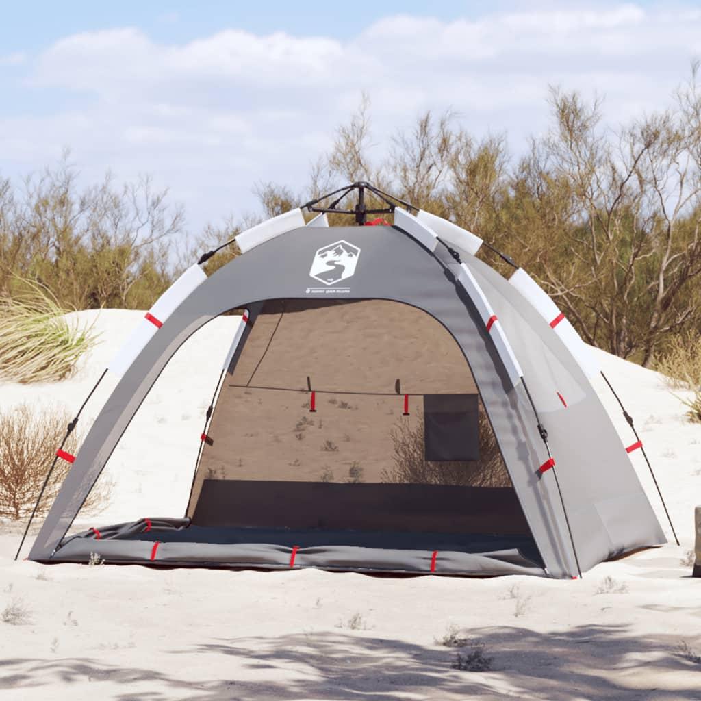 2-personers campingtelt vandafvisende quick-release grå