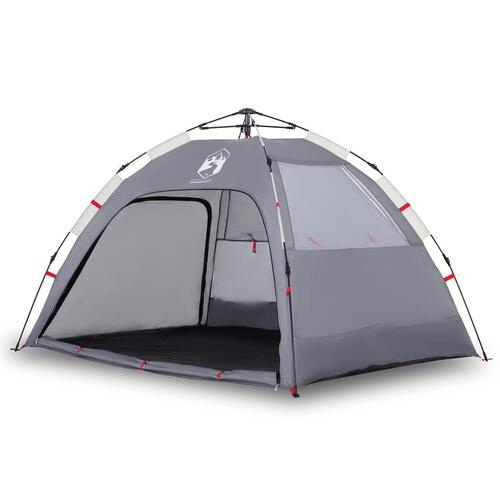 2-personers campingtelt vandafvisende quick-release grå