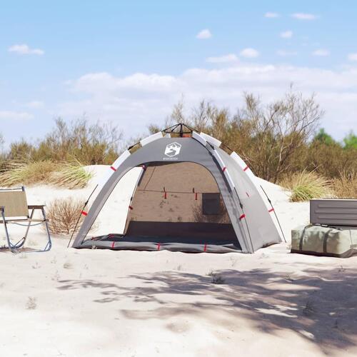 2-personers campingtelt vandafvisende quick-release grå
