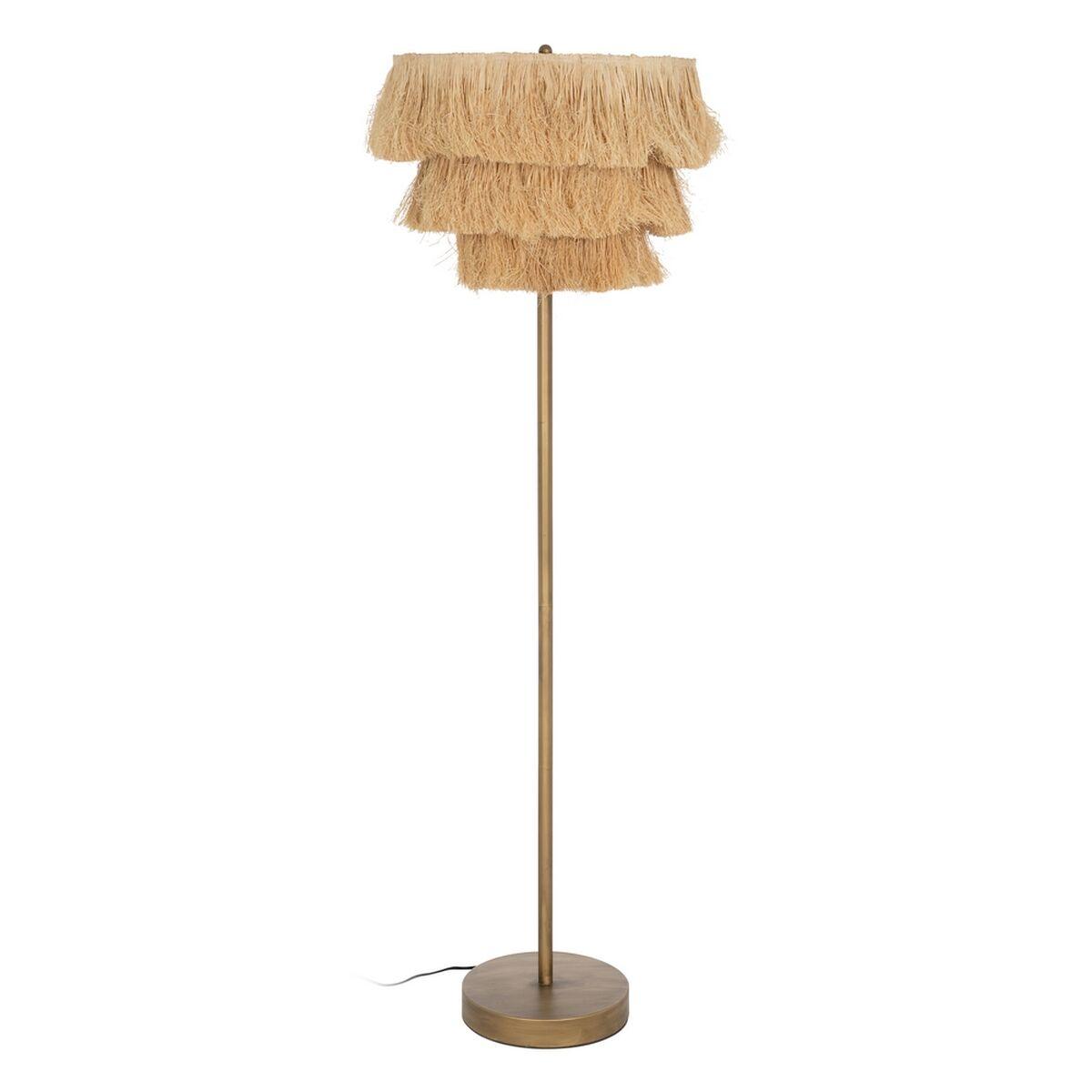 Gulvlampe Beige Natur Metal 48 5 X 48 5 X 162 Cm