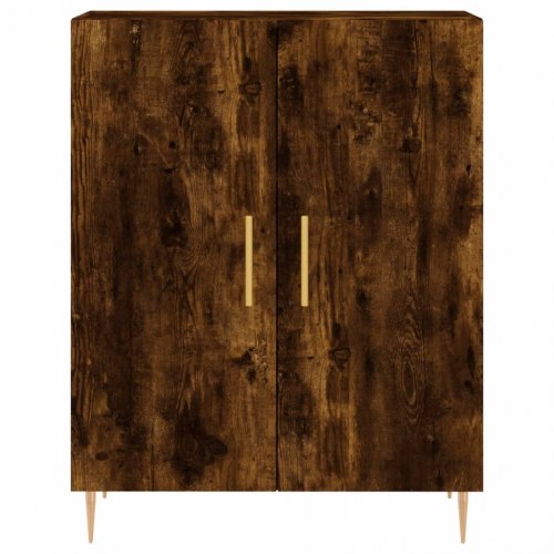 Højskab 69,5x34x180 cm konstrueret træ røget egetræsfarve