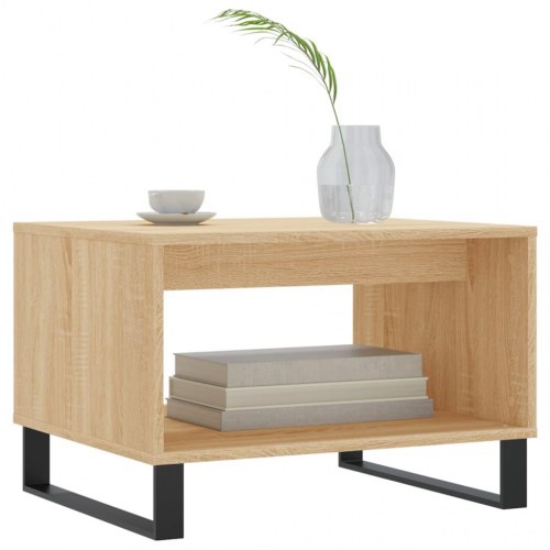 Sofabord 60x50x40 cm konstrueret træ sonoma-eg