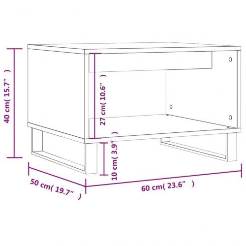 Sofabord 60x50x40 cm konstrueret træ sonoma-eg