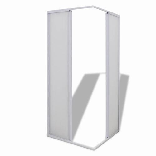 Brusekabine Skærm PP Plade Aluminiumsramme Rektangulær 80 x 90 cm
