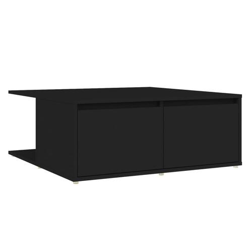 Sofabord 80x80x31 cm spånplade sort