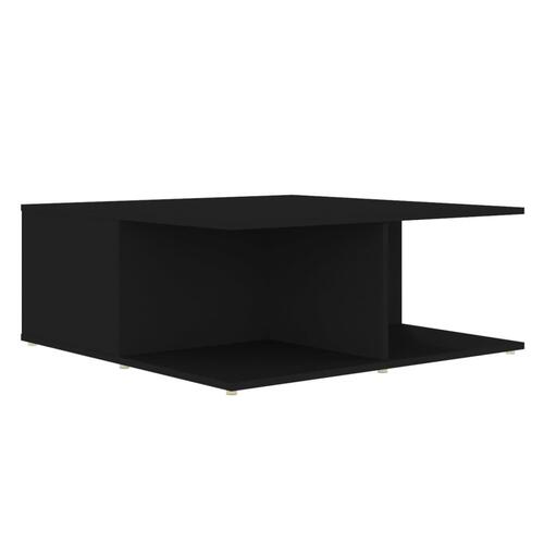 Sofabord 80x80x31 cm spånplade sort